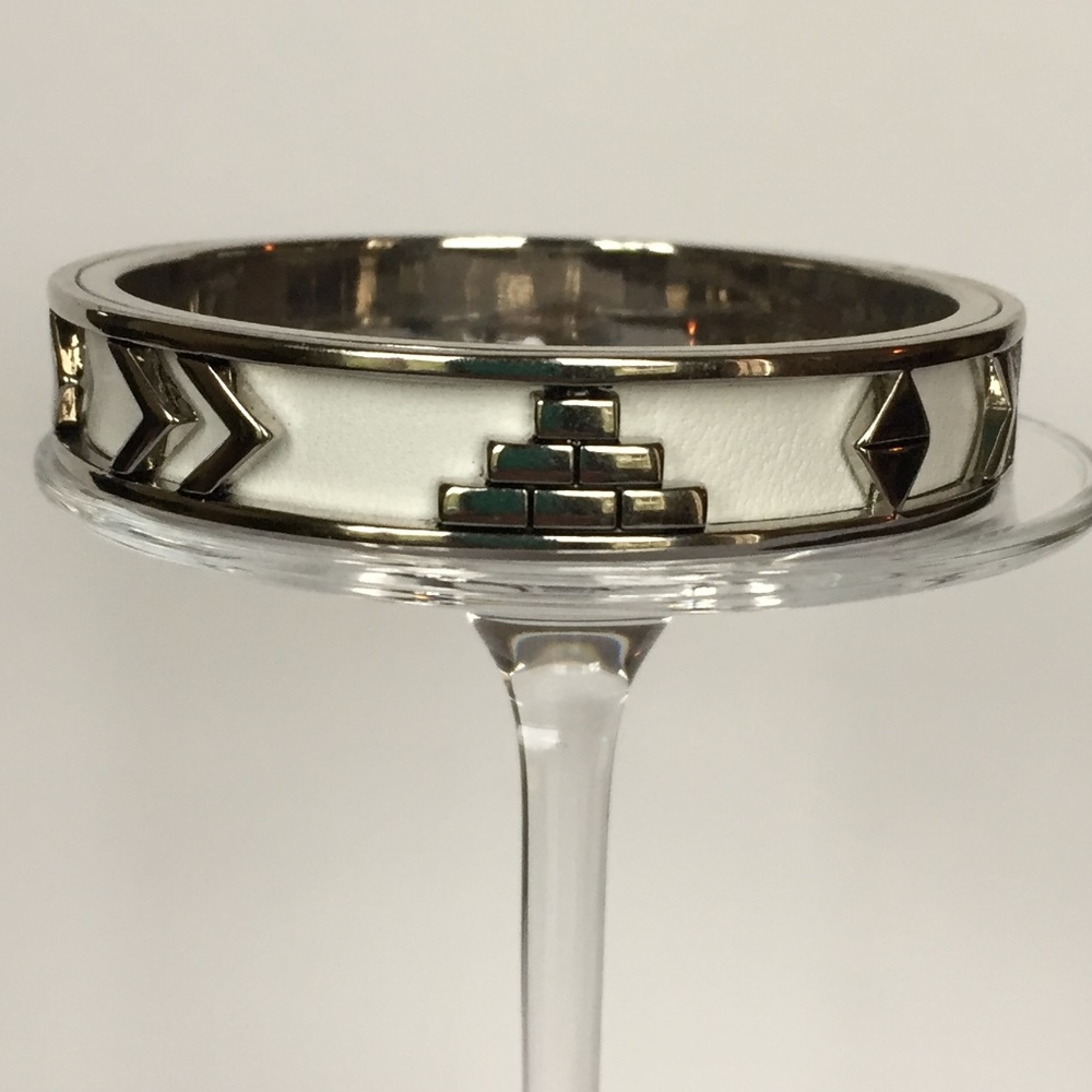 Silver and White Bracelet